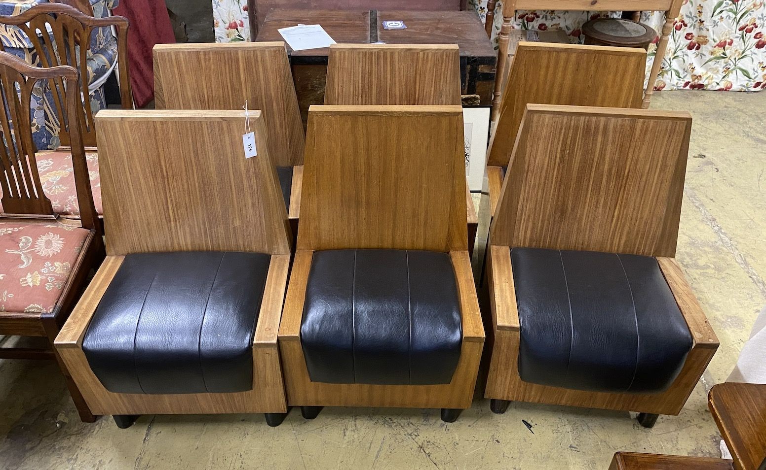 A set of six mid century teak chairs in the Scandinavian style